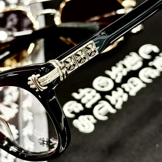 hrome Hearts eyewear with sterling silver gothic detailing